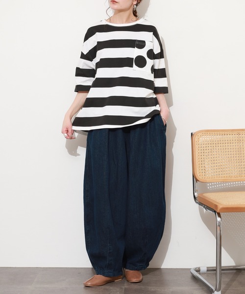 BARNDOOR（バーンドア）の「ボーダー＊ドット T 26SS 半袖（Tシャツ/カットソー・レディース・ブルー/レッド/ブラック・FREE）」の16枚目の写真