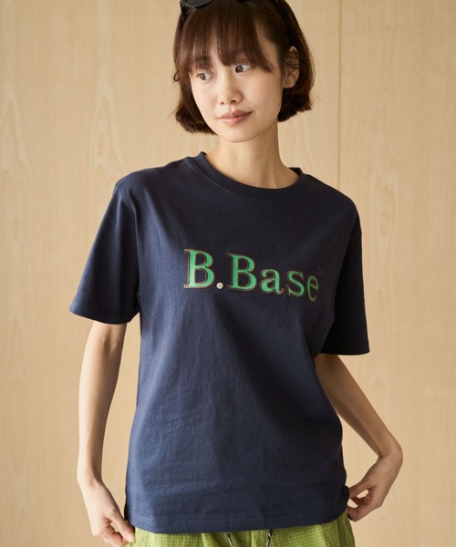BROKEN BASE(ブロークンベース)の「B.Base Glitter Tee / B.Base グリッターTee(Tシャツ/カットソー・メンズ・イエロー/ネイビー/ブラック/アッシュ・SMALL/MEDIUM/LARGE)」の3枚目の写真