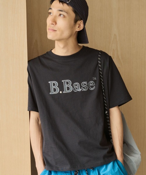 BROKEN BASE(ブロークンベース)の「B.Base Glitter Tee / B.Base グリッターTee(Tシャツ/カットソー・メンズ・イエロー/ネイビー/ブラック/アッシュ・SMALL/MEDIUM/LARGE)」の1枚目の写真