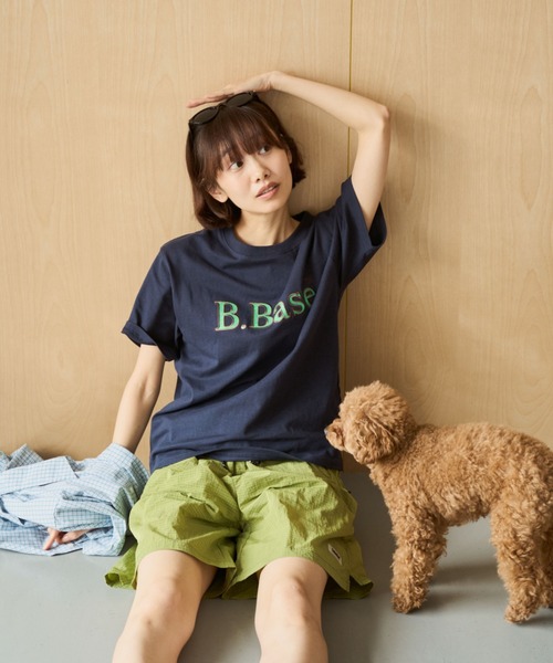 BROKEN BASE(ブロークンベース)の「B.Base Glitter Tee / B.Base グリッターTee(Tシャツ/カットソー・メンズ・イエロー/ネイビー/ブラック/アッシュ・SMALL/MEDIUM/LARGE)」の6枚目の写真