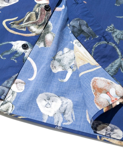 Revo.(レボ)の「Revo./レヴォ モンキーパターン SSシャツ(シャツ/ブラウス・メンズ・ネイビー/ホワイト・LARGE/MEDIUM)」の6枚目の写真