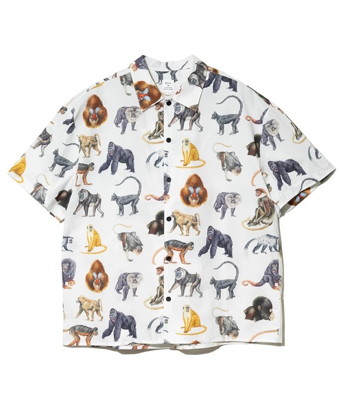 Revo.(レボ)の「Revo./レヴォ モンキーパターン SSシャツ(シャツ/ブラウス・メンズ・ネイビー/ホワイト・LARGE/MEDIUM)」の10枚目の写真
