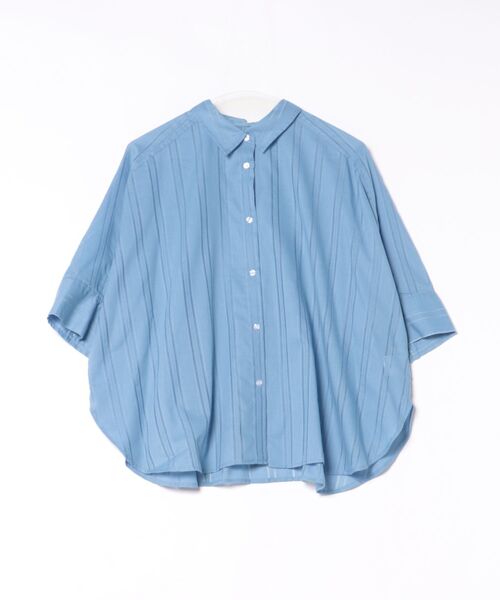 Droite lautreamont(ドロワットロートレアモン)の「【WEB限定】T/Cストライプブラウス(シャツ/ブラウス・レディース・オフホワイト/ブルー/ブラック・M)」の3枚目の写真