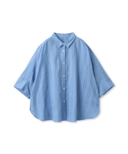 Droite lautreamont(ドロワットロートレアモン)の「【WEB限定】T/Cストライプブラウス(シャツ/ブラウス・レディース・オフホワイト/ブルー/ブラック・M)」の4枚目の写真