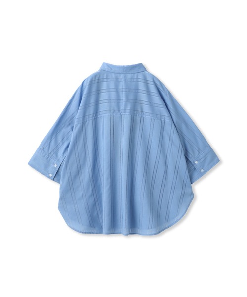 Droite lautreamont(ドロワットロートレアモン)の「【WEB限定】T/Cストライプブラウス(シャツ/ブラウス・レディース・オフホワイト/ブルー/ブラック・M)」の5枚目の写真
