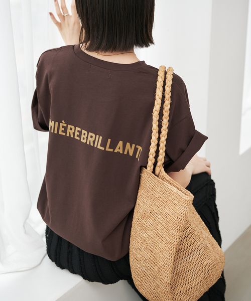 SLOBE IENA(スローブイエナ)の「《WEB限定カラーあり/追加3》1ST ETOILE Tシャツ(Tシャツ/カットソー・レディース・ホワイト/グレー/ブラウン/カーキ・FREE)」の3枚目の写真