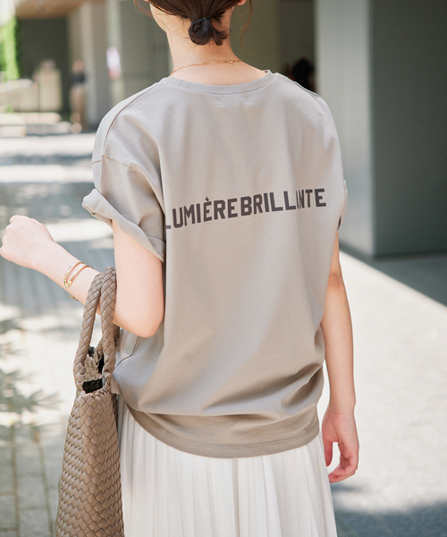 SLOBE IENA(スローブイエナ)の「《WEB限定カラーあり/追加3》1ST ETOILE Tシャツ(Tシャツ/カットソー・レディース・ホワイト/グレー/ブラウン/カーキ・FREE)」の17枚目の写真
