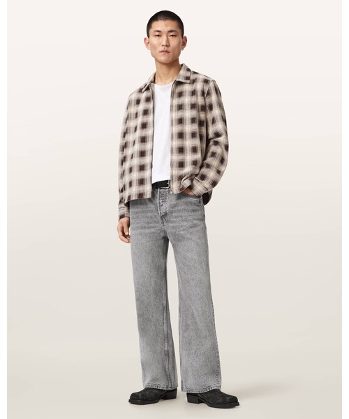 ALLSAINTS(オールセインツ)の「LENNY WIDE LEG DENIM JEANS | LENNY ワイド レッグ デニム ジーンズ(デニムパンツ・メンズ・グレー系その他・28/30/30/30/31/30/33/30)」の1枚目の写真