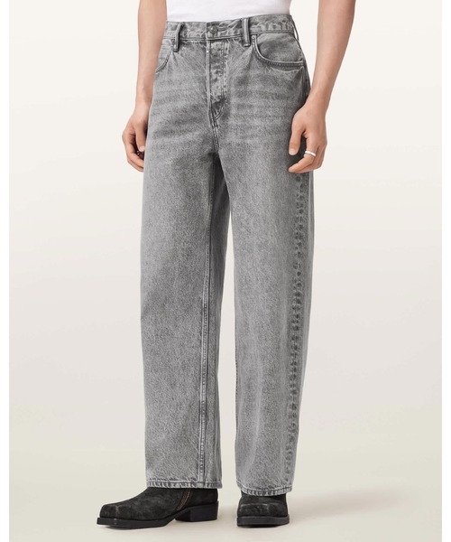 ALLSAINTS(オールセインツ)の「LENNY WIDE LEG DENIM JEANS | LENNY ワイド レッグ デニム ジーンズ(デニムパンツ・メンズ・グレー系その他・28/30/30/30/31/30/33/30)」の2枚目の写真