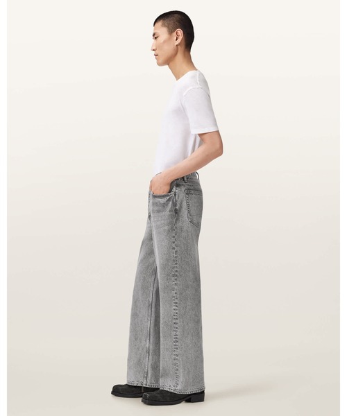 ALLSAINTS(オールセインツ)の「LENNY WIDE LEG DENIM JEANS | LENNY ワイド レッグ デニム ジーンズ(デニムパンツ・メンズ・グレー系その他・28/30/30/30/31/30/33/30)」の4枚目の写真
