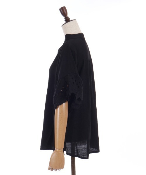 axes femme(アクシーズファム)の「袖レーススキッパーシャツ(シャツ/ブラウス・レディース・ブラック/ホワイト・FREE)」の16枚目の写真