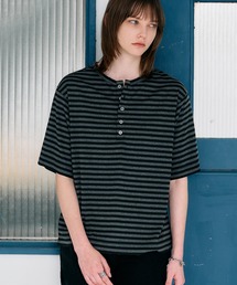 selle glant（セレグランテ）の「HENRY NECK SLUB T-SHIRT   ヘンリーネックスラブTシャツ（Tシャツ/カットソー）」