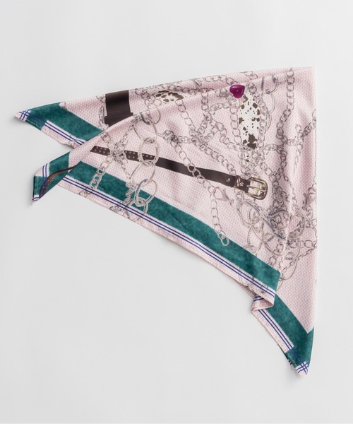 MAISON SPECIAL（メゾンスペシャル）の「Chain Pattern Scarf/チェーンパターンスカーフ（バンダナ/スカーフ・レディース・ピンク/ホワイト・FREE）」の15枚目の写真
