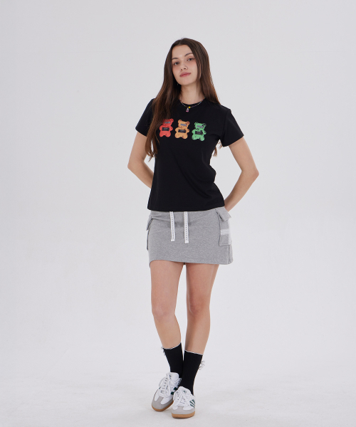 DYSFUNCT（ディスファンクト）の「CRIMINALS BEAR SLIM FIT T-SHIRT(BLACK)（Tシャツ/カットソー・レディース・その他・SMALL/MEDIUM）」の2枚目の写真