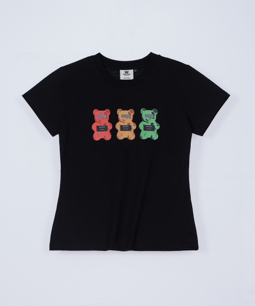 DYSFUNCT（ディスファンクト）の「CRIMINALS BEAR SLIM FIT T-SHIRT(BLACK)（Tシャツ/カットソー・レディース・その他・SMALL/MEDIUM）」の4枚目の写真