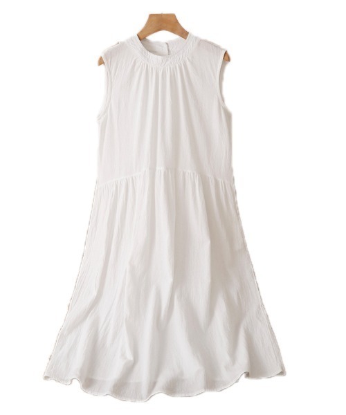 LUCPY(ラクピー)の「ノースリーブティアードロングワンピース(ワンピース・レディース・ホワイト・XX-LARGE/X-LARGE/LARGE/MEDIUM)」の5枚目の写真