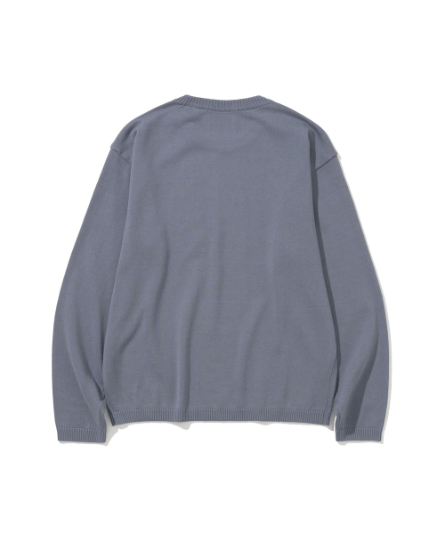 SIIIIDO(シド)の「EVERYWHERE FRONT CT LINE COMFORT KNIT #1(ニット/セーター・メンズ・スカイブルー・2/3)」の2枚目の写真