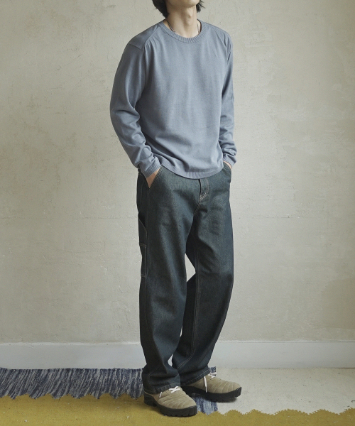SIIIIDO(シド)の「EVERYWHERE FRONT CT LINE COMFORT KNIT #1(ニット/セーター・メンズ・スカイブルー・2/3)」の3枚目の写真