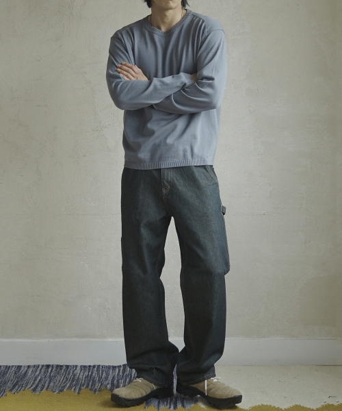 SIIIIDO(シド)の「EVERYWHERE FRONT CT LINE COMFORT KNIT #1(ニット/セーター・メンズ・スカイブルー・2/3)」の5枚目の写真