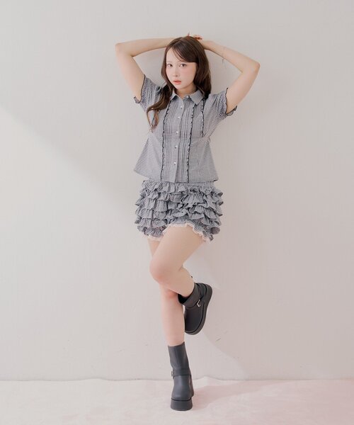 Chico(チコ)の「【全骨格◎/セットアップ対応】コンパクトパフブラウス(シャツ/ブラウス・レディース・ホワイト/ブラウン系その他2/ブラック系その他2・FREE)」の13枚目の写真