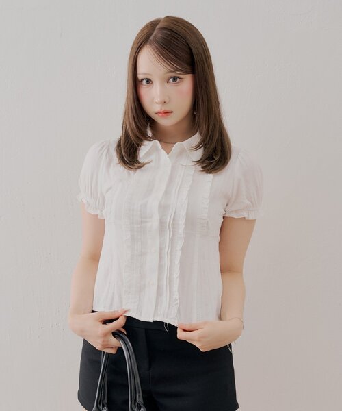Chico(チコ)の「【全骨格◎/セットアップ対応】コンパクトパフブラウス(シャツ/ブラウス・レディース・ホワイト/ブラウン系その他2/ブラック系その他2・FREE)」の14枚目の写真