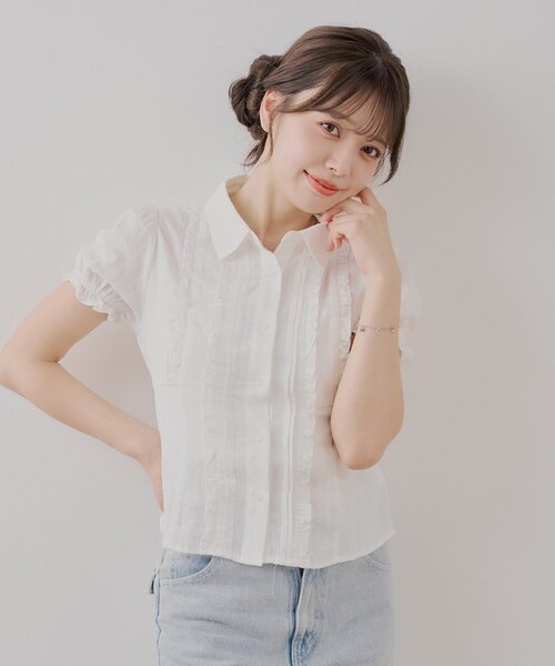 Chico(チコ)の「【全骨格◎/セットアップ対応】コンパクトパフブラウス(シャツ/ブラウス・レディース・ホワイト/ブラウン系その他2/ブラック系その他2・FREE)」の19枚目の写真