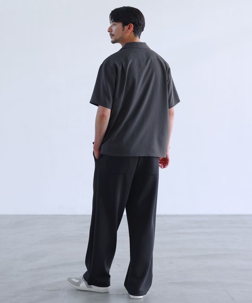 SPU（スプ）の「【防シワ/接触冷感】機能性半袖オープンカラーシャツ（シャツ/ブラウス・メンズ・ネイビー/チャコール/ホワイト/サックスブルー・M/S/XL/L）」の19枚目の写真