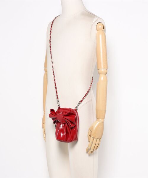 Heather（ヘザー）の「リボンミニショルダーBAG　858275（ショルダーバッグ・レディース・レッド/アイボリー/ホワイト系その他・ONE SIZE）」の8枚目の写真