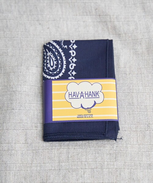 HAV-A-HANK(ハバハンク )の「〈父の日ギフトにもおすすめ〉HAV-A-HANK(ハバハンク)ペイズリー柄バンダナ(バンダナ/スカーフ・メンズ・ネイビー/ライトブルー/ライトグレー/ダークグリーン/グレー/ケリーグリーン・FREE)」の6枚目の写真