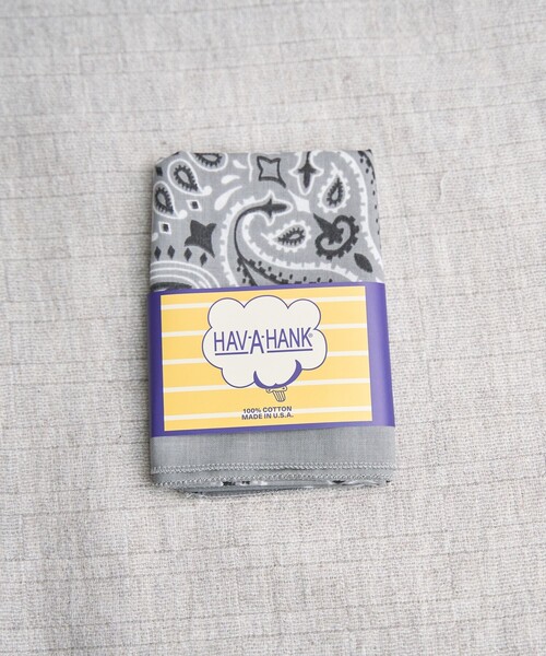HAV-A-HANK(ハバハンク )の「〈父の日ギフトにもおすすめ〉HAV-A-HANK(ハバハンク)ペイズリー柄バンダナ(バンダナ/スカーフ・メンズ・ネイビー/ライトブルー/ライトグレー/ダークグリーン/グレー/ケリーグリーン・FREE)」の1枚目の写真
