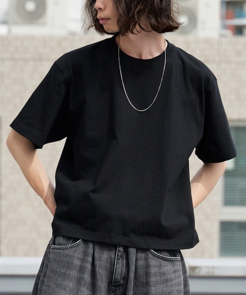 ROOPTOKYO(ループトウキョウ)の「ハイグレードコットン 5.6oz クロップドTシャツ メンズ レディース ユニセックス 2026年 夏 夏服(Tシャツ/カットソー・メンズ・オフホワイト/ブラック/チャコール・M/L)」の15枚目の写真
