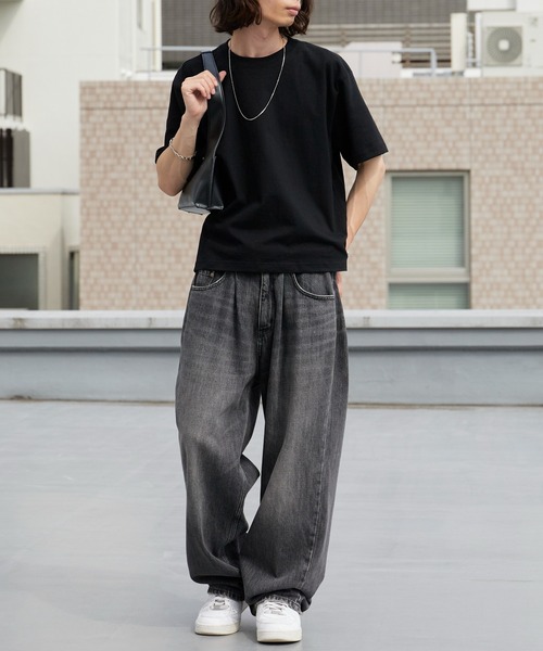 ROOPTOKYO(ループトウキョウ)の「ハイグレードコットン 5.6oz クロップドTシャツ メンズ レディース ユニセックス 2026年 夏 夏服(Tシャツ/カットソー・メンズ・オフホワイト/ブラック/チャコール・M/L)」の13枚目の写真
