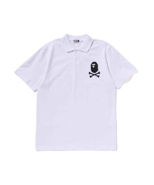 A BATHING APE(アベイシングエイプ)の「APE CROSSBONE POLO(ポロシャツ・メンズ・ブラック/ホワイト・MEDIUM/LARGE/X-LARGE/SMALL/XX-LARGE)」の2枚目の写真