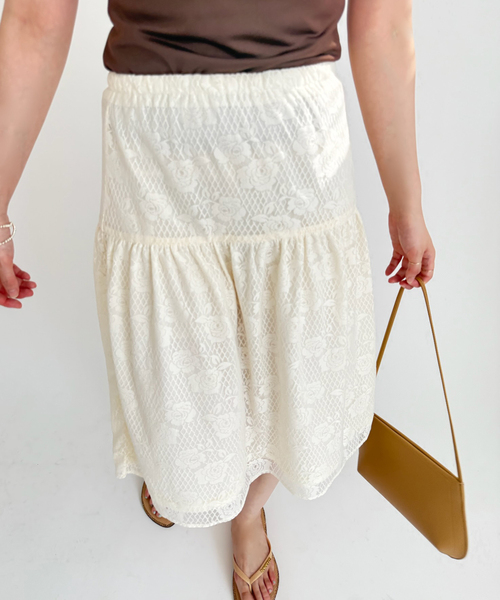 EDIT. FOR LULU(エディットフォールル)の「【Hosbjerg/ホスビョーグ】lace skirt(スカート・レディース・ホワイト・FREE)」の15枚目の写真