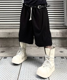 【nmtc+】Double Waist Bermuda Pants / 【エヌエムティーシープラス】レイヤード風バミューダスウェットハーフパンツ