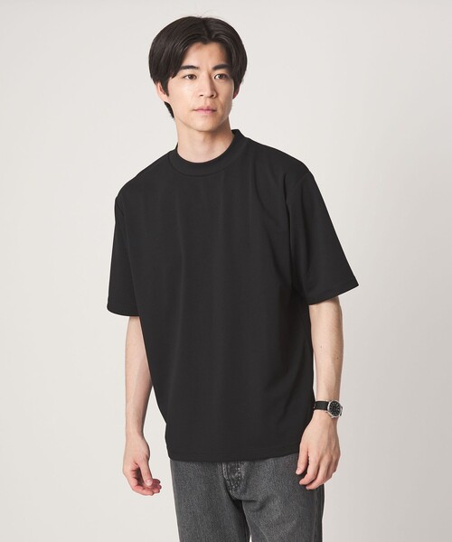 green label relaxing(グリーンレーベルリラクシング)の「【WEB限定】JUST fit ジャージ 半袖 Tシャツ(Tシャツ/カットソー・メンズ・オフホワイト/ブラック・L/S/M/XL)」の1枚目の写真