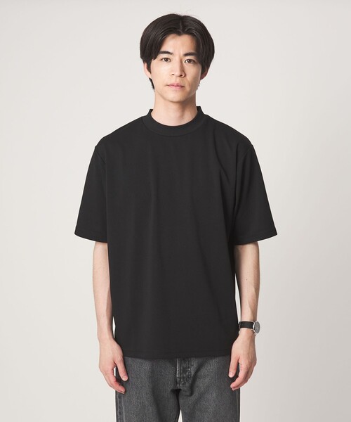 green label relaxing(グリーンレーベルリラクシング)の「【WEB限定】JUST fit ジャージ 半袖 Tシャツ(Tシャツ/カットソー・メンズ・オフホワイト/ブラック・L/S/M/XL)」の5枚目の写真