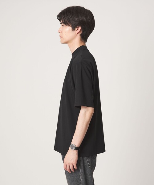 green label relaxing(グリーンレーベルリラクシング)の「【WEB限定】JUST fit ジャージ 半袖 Tシャツ(Tシャツ/カットソー・メンズ・オフホワイト/ブラック・L/S/M/XL)」の6枚目の写真