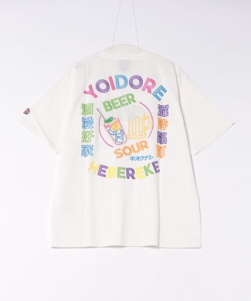 go slow caravan（ゴースローキャラバン）の「YOIDORE/酔いどれ　ネオン TEE（Tシャツ/カットソー・メンズ・ホワイト/ブラック・MEDIUM/X-LARGE/LARGE）」の15枚目の写真