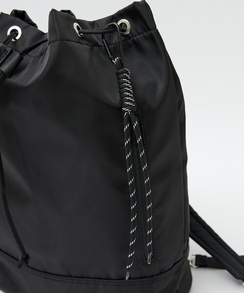 ABAHOUSE GRAY（アバハウスグレイ）の「【軽量/撥水】2WAY バックパック / ワンショルダーバッグ（バックパック/リュック・メンズ・ブラック・フリー）」の7枚目の写真