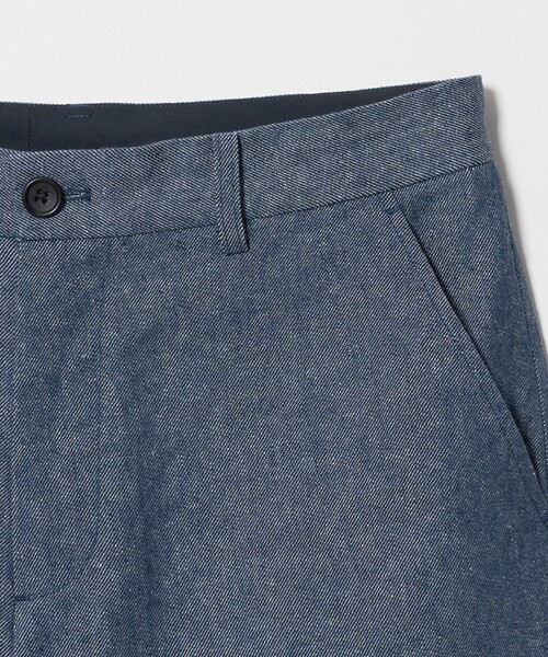 A DAY IN THE LIFE UNITED ARROWS(アデイインザライフユナイテッドアローズ)の「シャンブレーツイル ノープリーツ ショーツ<A DAY IN THE LIFE>(その他パンツ・メンズ・ネイビー/オフホワイト/オリーブ・S/M/L)」の19枚目の写真