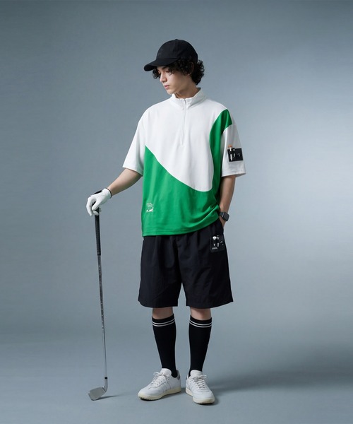 antiqua(アンティカ)の「【STCH】ハーフジップ 配色切替 スタンドネック トップス(その他トップス・レディース・グリーン系その他/グレー系その他/ブルー系その他・LXL/ML)」の9枚目の写真