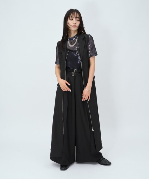 HARE（ハレ）の「シャープ＊ZIPテーラージレワンピース(HARE)（ワンピース・レディース・ブラック/カーキ・FREE）」の2枚目の写真