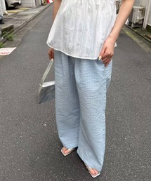 check wide easy pants