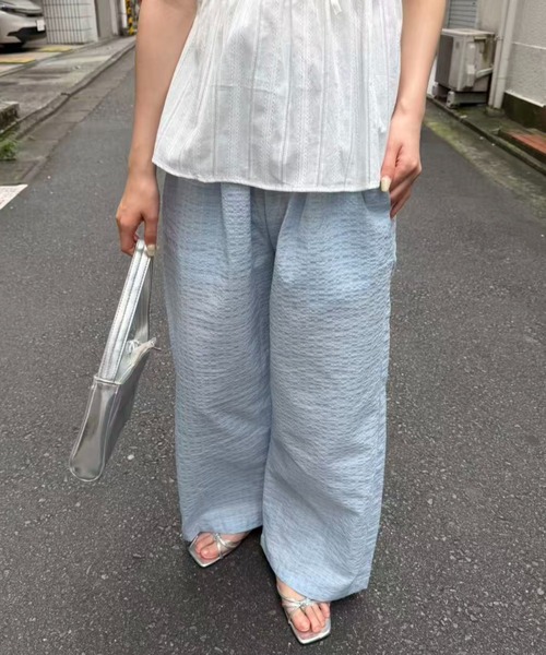 mebole(メボレ)の「check wide easy pants(その他パンツ・レディース・ホワイト/ブルー・FREE)」の17枚目の写真
