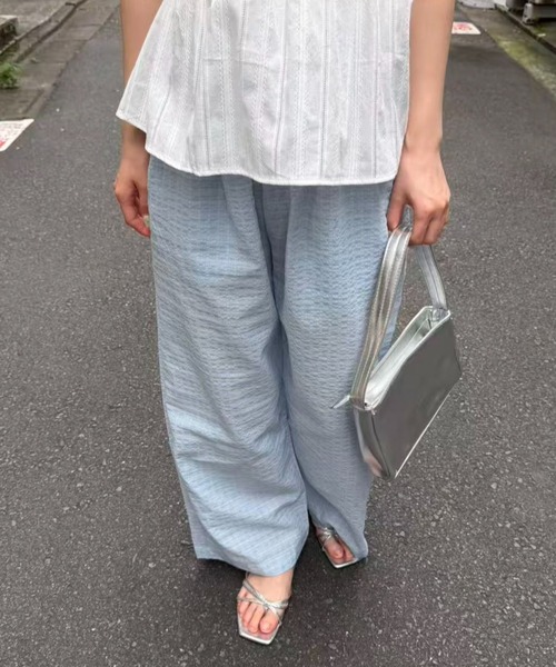mebole(メボレ)の「check wide easy pants(その他パンツ・レディース・ホワイト/ブルー・FREE)」の18枚目の写真