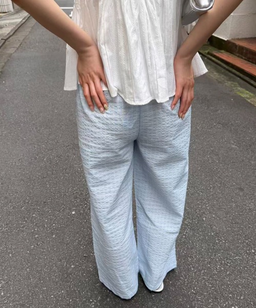 mebole(メボレ)の「check wide easy pants(その他パンツ・レディース・ホワイト/ブルー・FREE)」の21枚目の写真