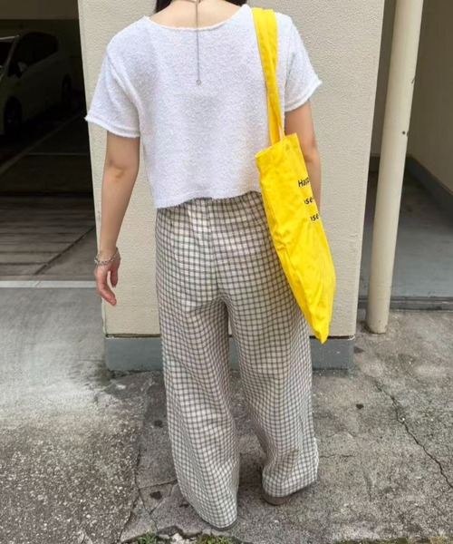 mebole(メボレ)の「check wide easy pants(その他パンツ・レディース・ホワイト/ブルー・FREE)」の16枚目の写真