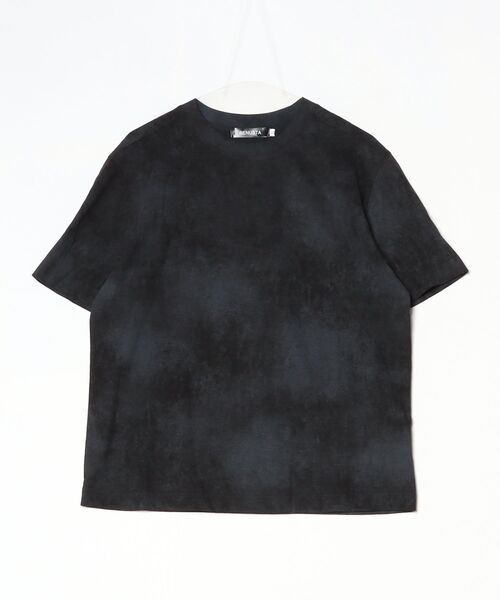 BENUSTA（ベヌスタ）の「A'GEM/9 × .kom 『BENUSTA/ベヌスタ　』Pigment-Washed Short Sleeve T-Shirt /ピグメントウォッシュ半袖Tシャツ（Tシャツ/カットソー・メンズ・ブラック/ホワイト・M/L）」の11枚目の写真