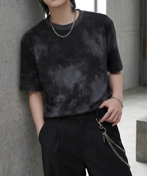 BENUSTA（ベヌスタ）の「A'GEM/9 × .kom 『BENUSTA/ベヌスタ　』Pigment-Washed Short Sleeve T-Shirt /ピグメントウォッシュ半袖Tシャツ（Tシャツ/カットソー・メンズ・ブラック/ホワイト・M/L）」の4枚目の写真
